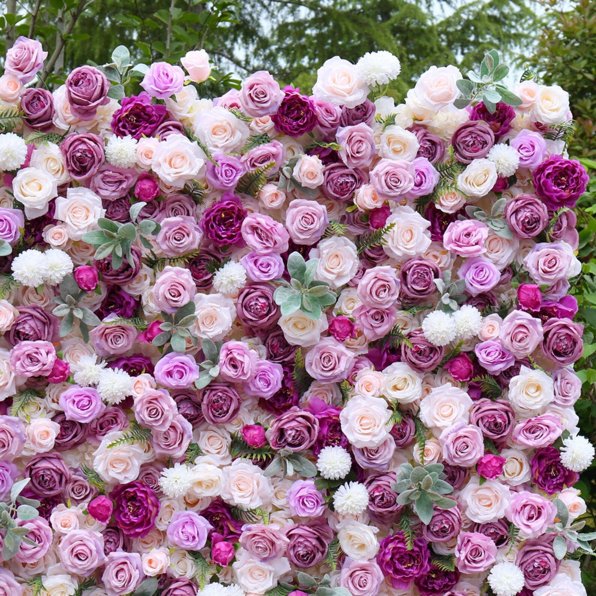 Ali Flowers 5D Lilac Bloom Flower Wall Wedding Backdrop Pink Rose Cloth Decoration ALFWL020 - Ali Flowers