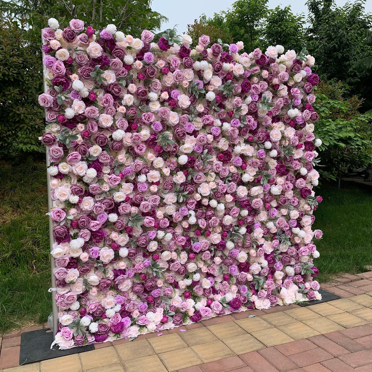 Ali Flowers 5D Lilac Bloom Flower Wall Wedding Backdrop Pink Rose Cloth Decoration ALFWL020 - Ali Flowers