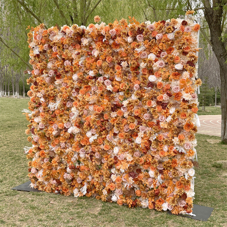 5D Bright Orange Rose Background