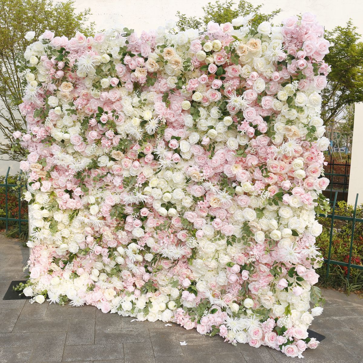 Aliflowers5D Pink Champagne Rose Flower Wall Wedding Party Decoration Backdrop ALFWL180