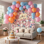 Pink Rose Hydrangea Wall