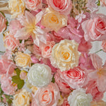 Aliflowers Pink Rose Flower Row Horn Arch Wedding Event Decor Props