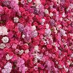 Rose Pink Roller Blind Artificial Flower Wall 