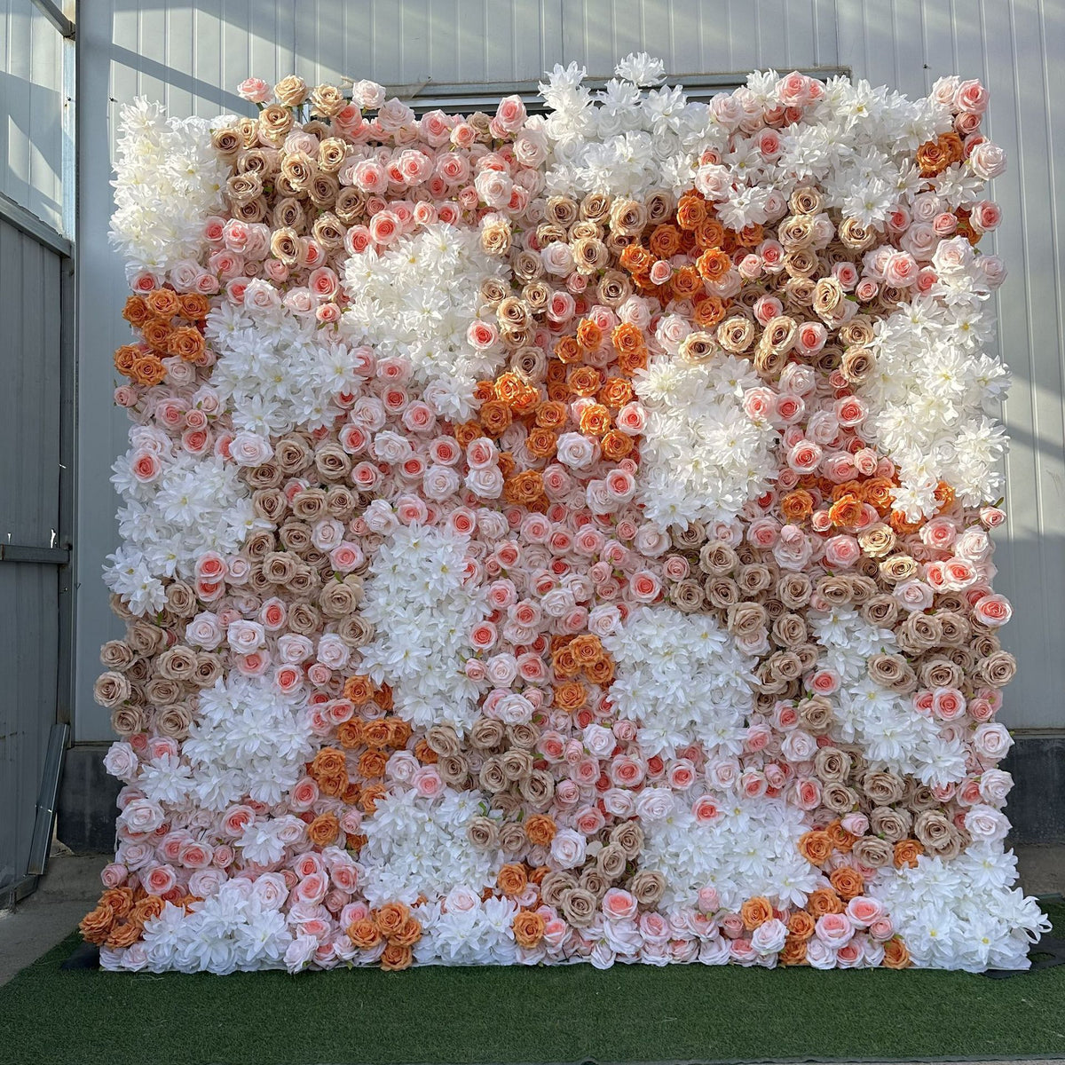 Aliflowers Premium Silk Rose Flower Wall Panel for Parties & Photoshoots ALFWL176