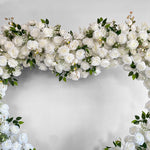 Premium White Heart Flower Arch for Romantic Wedding Decoration