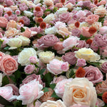 Ali Flowers 5D Silk Rose Flower Panel Backdrop Wedding Stage Decorative Curtain Artificial Flower Wall ALFWL009 - Ali Flowers