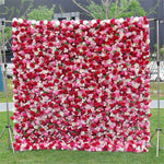 Aliflowers Rustic Style 3D Red Pink Rose Rolling up Curtain Flowers Wall ALFWL047 - Ali Flowers