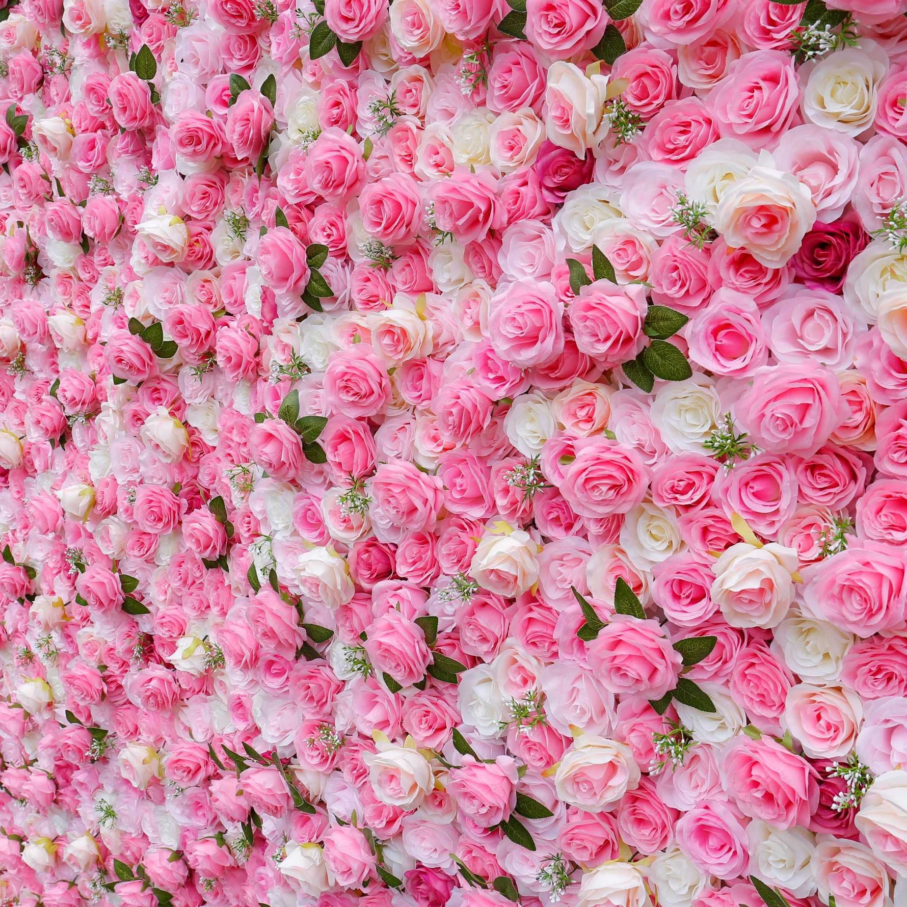 Aliflowers 3D Rose Pink Flower Wall for Outdoor Wedding ALFWL053 - Ali Flowers