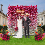 Aliflowers Gradient Rose Flower Wall for Events & Photo Booth Backdrop ALFWL115 - Ali Flowers
