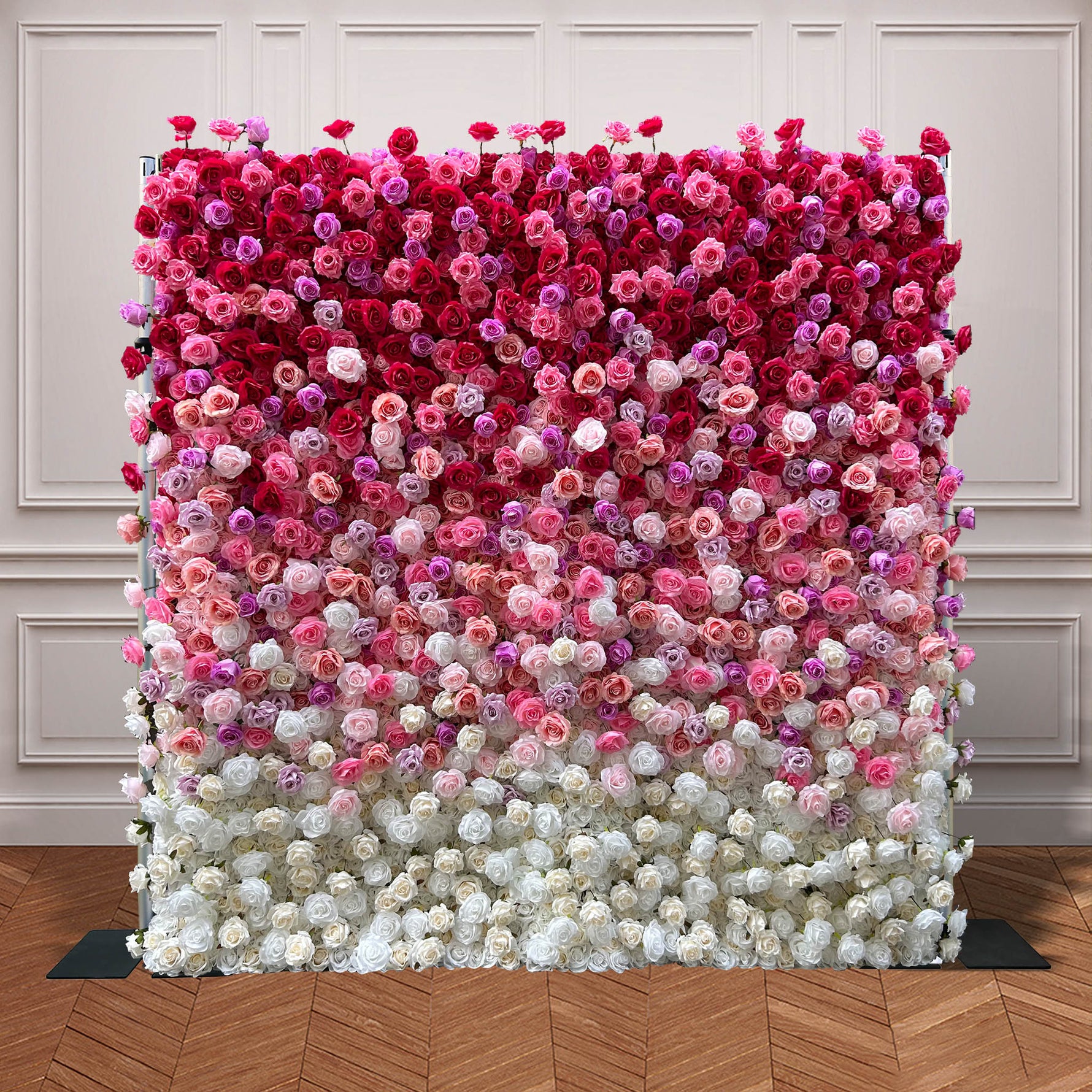 Aliflowers Gradient Rose Flower Wall for Events & Photo Booth Backdrop ALFWL115 - Ali Flowers
