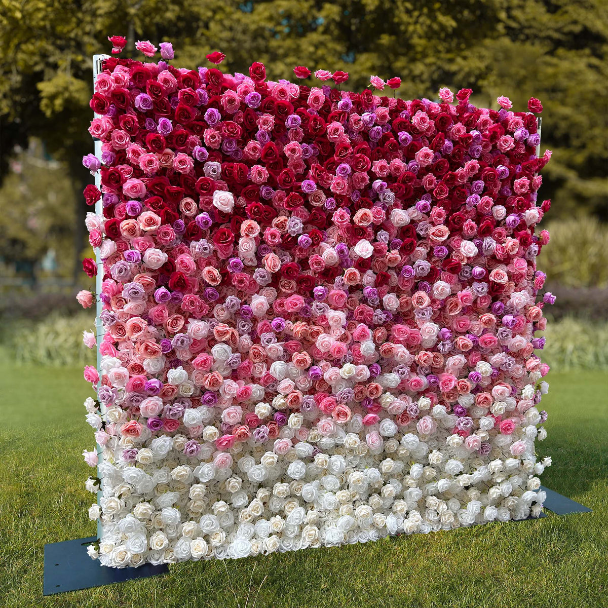 Aliflowers Gradient Rose Flower Wall for Events & Photo Booth Backdrop ALFWL115 - Ali Flowers