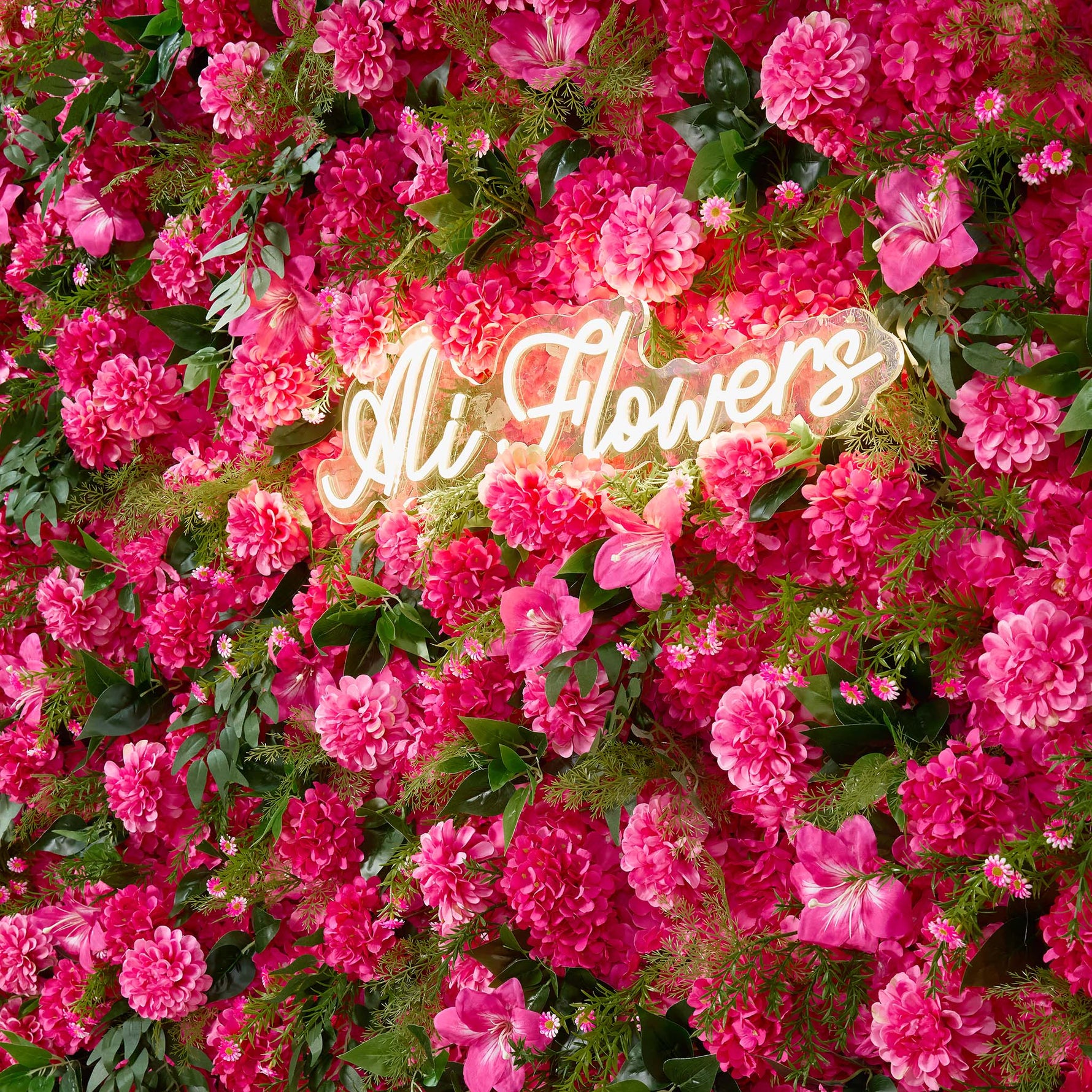 Aliflowers Pink Rose Peony Hydrangea Roller Cloth 5D Flower Wall Wedding Background Decoration ALFWL159