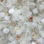 5D White Rose Reed Flower Wall